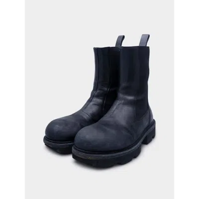 Pre-owned Rick Owens Megatooth Bozo Boots In Black
