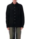 Rick Owens Melton Outershirt In Black