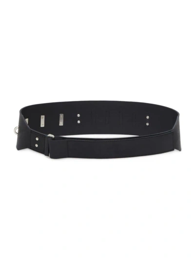 Rick Owens Men's Adjustable Leather Belt In Black