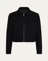 Rick Owens Alice Brad Wool Cropped Jacket In Black