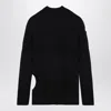 Rick Owens Alpaca-blend Long Crew-neck Jumper For Men In Black