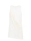 Rick Owens Draped Cotton Sleeveless Top In Neutral Palette