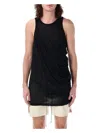 Rick Owens Relaxed-fit Black Tank Top With Unique Draping In Black