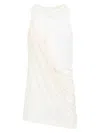 Rick Owens Draped Cotton Sleeveless Top In Neutral Palette In Nude & Neutrals