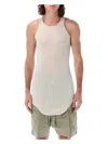Rick Owens Fitted Longline Rib Tank Top In Dinge