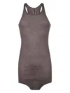 Rick Owens Basic Rib Tank Top In Grey