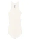 Rick Owens Basic Rib Tank In Nude & Neutrals