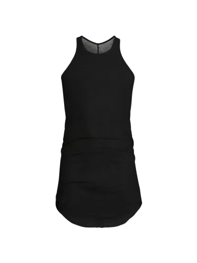 Rick Owens Men's Basic Rib-knit Tank Top In Black