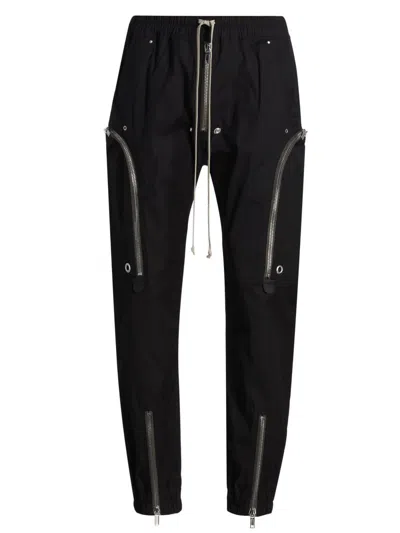 Rick Owens Men's Bauhaus Cargo Jogger Pants In Black