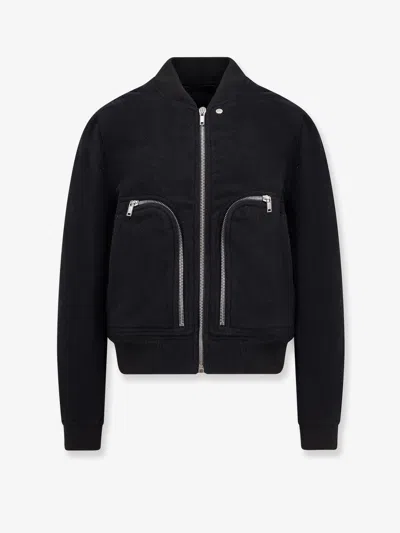 Rick Owens Men Bauhaus Flight Virgin Wool Bomber In Black