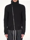 Rick Owens Mens Black Bauhaus Long-sleeve Cotton-jersey Zipped Sweatshirt In Black