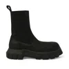Rick Owens Beatle Tractor Suede Chelsea Boots In Black