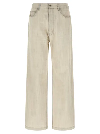 Rick Owens Beige Relaxed Jeans In Gold