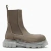RICK OWENS MEN'S BEIGE SUEDE BOOTS FOR SS24
