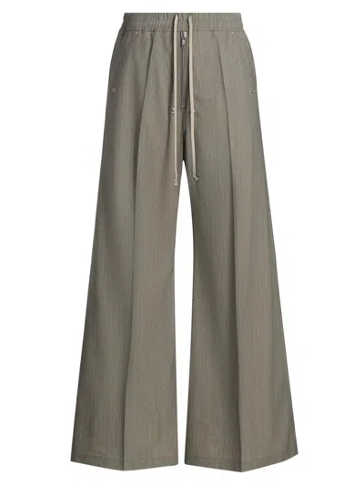 Rick Owens Men's Bela Wool Wide-leg Pants In Gray