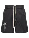 Rick Owens Champion Elastic Waistband Bermuda Shorts With Side Pockets