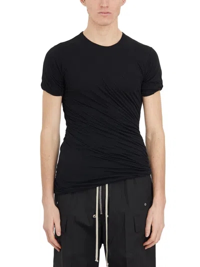 Rick Owens Men's Black Short Sleeve Cotton T-shirt For Ss24 Collection
