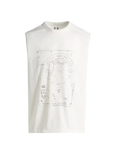 Rick Owens Brad Printed Sleeveless T-shirt In White