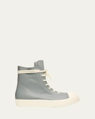 Rick Owens Men's Calf Leather Cap Toe High-top Sneakers