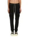 Rick Owens Elastic Waistband Trousers With Side And Back Pockets In Black