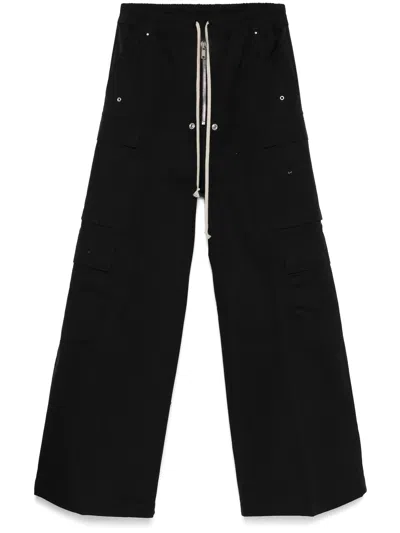 Rick Owens Men Cargobelas Trousers In Black