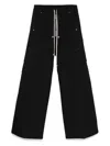 Rick Owens Mens Black Cargobelas Multi-pockets Wide-leg Relaxed-fit Stretch-cotton Trousers In Black