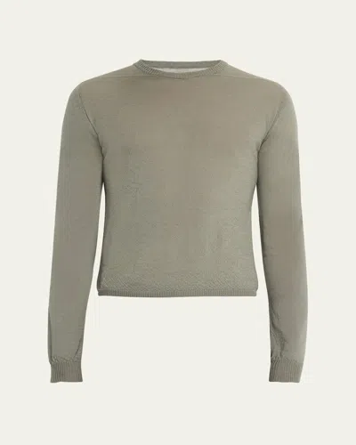 Rick Owens Men's Cashmere Crew Sweater In Celadon