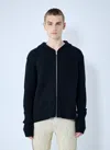 Rick Owens Cashmere Zip-up Sweater In Black