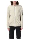 Rick Owens Off-white Hollywood Classic Flight Leather Jacket In Dinge