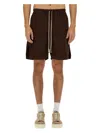 Rick Owens Cotton Bermuda Shorts In Brown