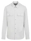Rick Owens Long-sleeved Overshirt In White