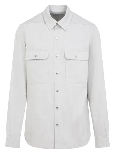 Rick Owens Men's Cotton Outershirt In Nude & Neutrals