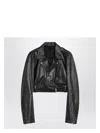 Rick Owens Cropped Biker Leather Jacket Men