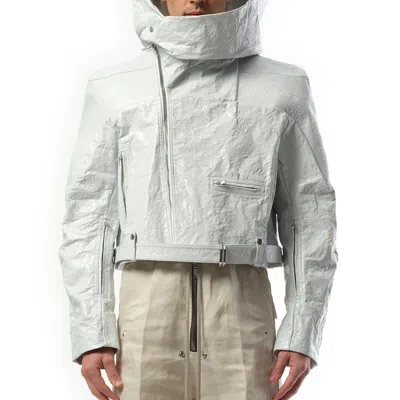 Rick Owens Men's Cropped Hooded Stooges In Milk