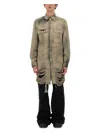 Rick Owens Denim Jacket In Grey