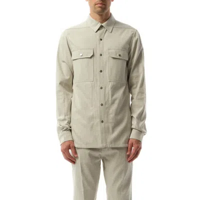 Rick Owens Men's Denim Outershirt In Dinge