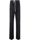 Rick Owens Dietrich Drawstring Trousers In Black
