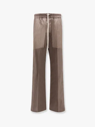 Rick Owens Men Dietrich Organic Cotton Trouser In Brown