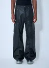 Rick Owens Men Double Cargo Jeans In Black