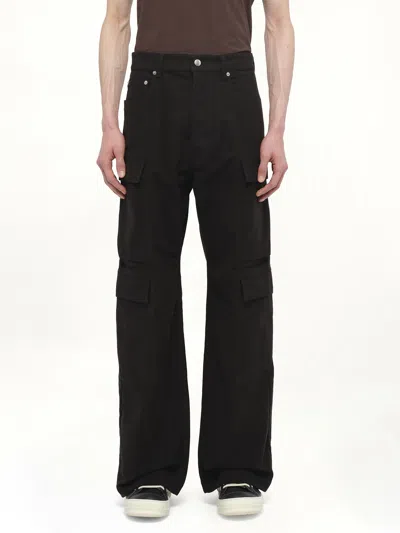 RICK OWENS MEN'S DOUBLE CARGO JEANS