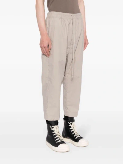 Rick Owens Men Drawstring Cropped Pants In 08 Pearl