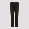 Rick Owens Green Drop-crotched Pants With Drawstring In Cotton Man In Green