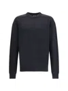 Rick Owens Exposed Stitching Wool Sweater In Blue
