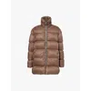 Rick Owens Mens Fawn Porterville Turtle Longline Regular-fit Shell-down Coat In Fawn