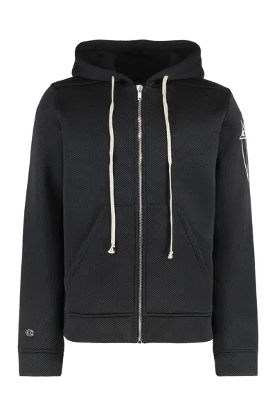 Rick Owens Men's Full Zip Hoodie - Jason's Edition In Black