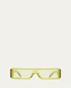Rick Owens Rectangular-frame Sunglasses In Green