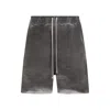 RICK OWENS MEN'S GREY COTTON SHORTS FOR SS24