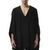 Rick Owens Men's Hooded Kaftan In Black