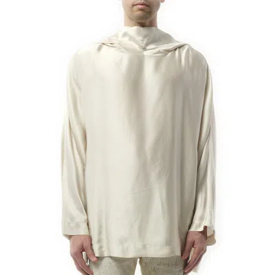 Rick Owens Men's Hooded Tunic In Brown