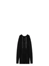 Rick Owens Semi-transparent Hooded Sweatshirt In Black